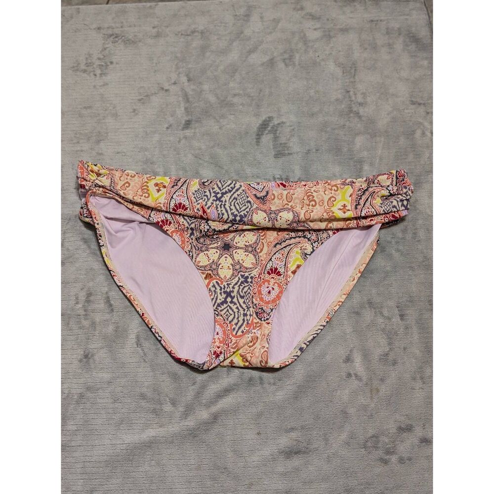 Victoria's Secret Swim XL Foldover Bikini Bottom Floral Paisley Print